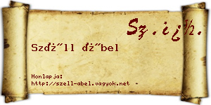 Széll Ábel névjegykártya