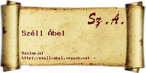 Széll Ábel névjegykártya