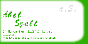 abel szell business card